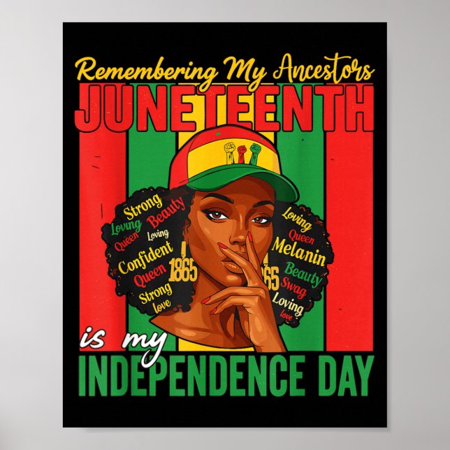 Affiche Juneteenth En me souvenant de mes ancêtres Femmes  (Devant)