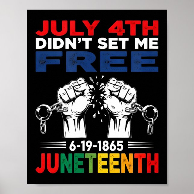 Affiche Juneteenth est le jour de l'indépendance de l'hist (Devant)