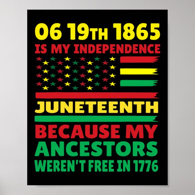 Affiche Juneteenth est mon jour de l'indépendance Free Bla (Devant)