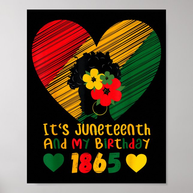 Affiche Juneteenth et anniversaire afrique américain noir  (Devant)