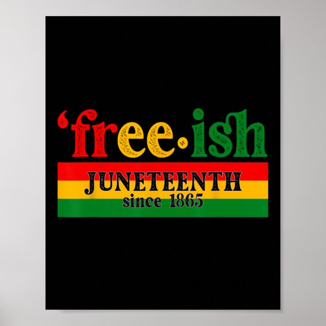 Affiche Juneteenth Free-ish Since 1865 Celebration Black M (Devant)