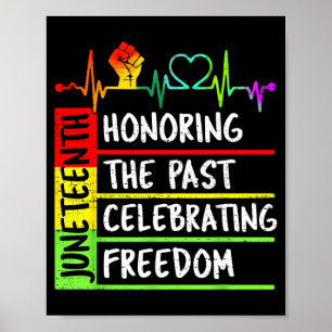 Affiche Juneteenth honorant le passé célébrant la liberté
