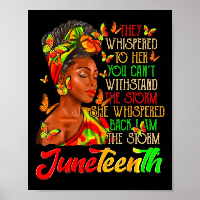 Affiche Juneteenth Je Suis La Tempête Femmes Noires Mois D (Devant)