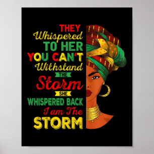 Affiche Juneteenth Je Suis La Tempête Femmes Noires Mois D