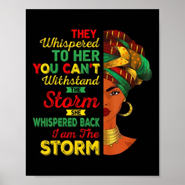 Affiche Juneteenth Je Suis La Tempête Femmes Noires Mois D (Devant)