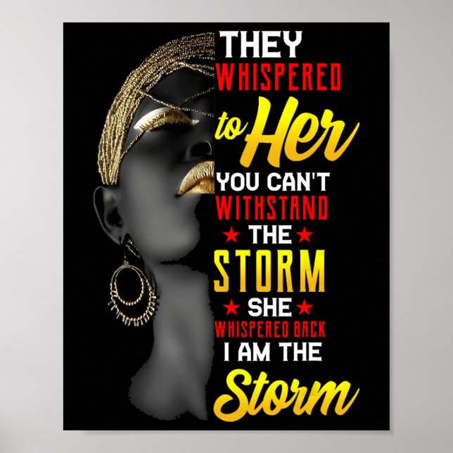 Affiche Juneteenth Je Suis La Tempête Femmes Noires Mois D (Devant)