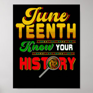 Affiche Juneteenth Know Your History Black Pride 1865