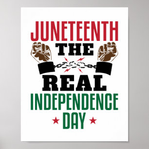 Affiche Juneteenth La véritable fête de l'indépendance