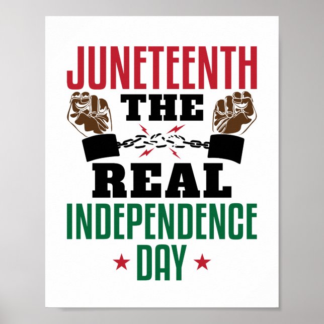Affiche Juneteenth La véritable fête de l'indépendance (Devant)
