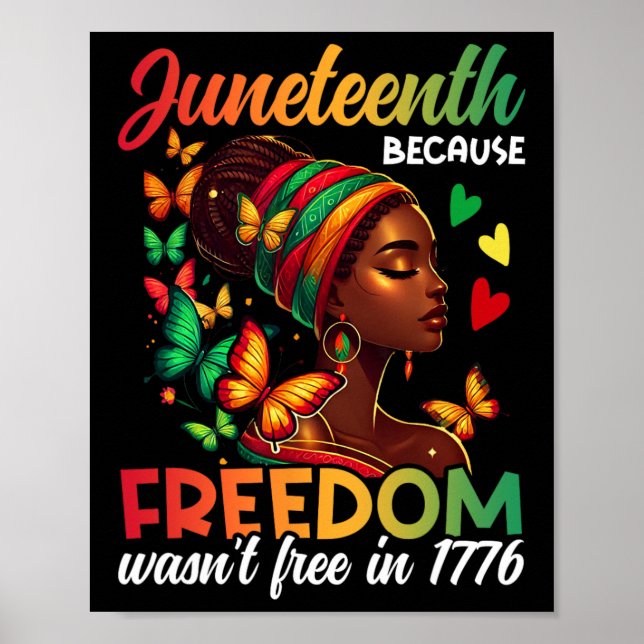 Affiche Juneteenth Parce que la liberté n'était pas gratui (Devant)