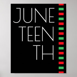 Affiche juneteenth rouge noir vert bébé liberté