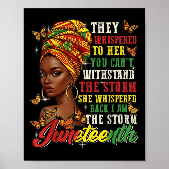 Affiche Juneteenth They Whispered To Her You Cannot Withst (Devant)
