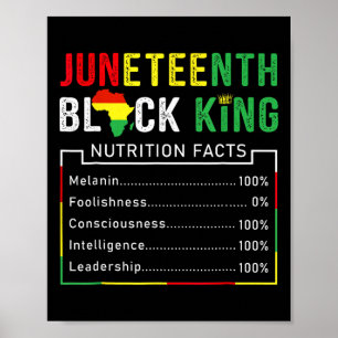 Affiche Junetten Black King Melanin Fête des pères Hommes 