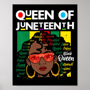 Affiche Junetten Black Queen Melanin Girl Magic Sista Wo