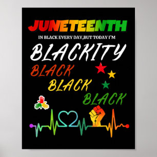 Affiche Junetten Blackity Heartbeat Histoire Noire Afrique