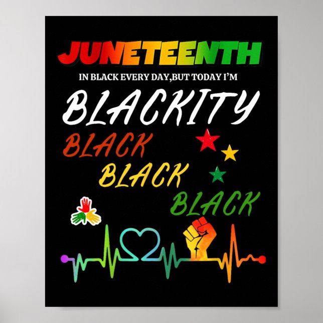 Affiche Junetten Blackity Heartbeat Histoire Noire Afrique (Devant)