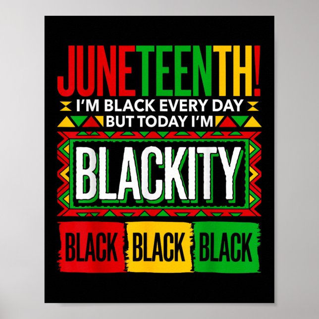 Affiche Junetten Blackity Histoire noire Femmes africaines (Devant)