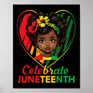 Affiche Junetten Celebrate Girls Kids African American B