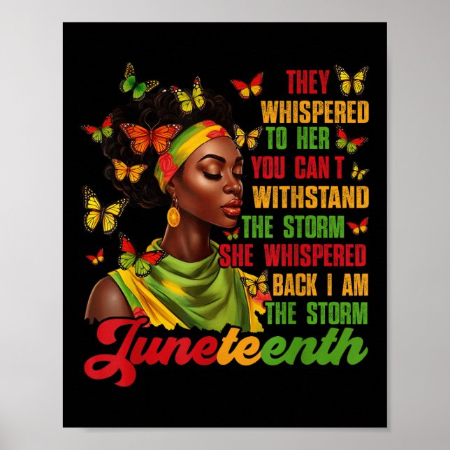 Affiche Junetten Je Suis La Tempête Black Women Historien (Devant)