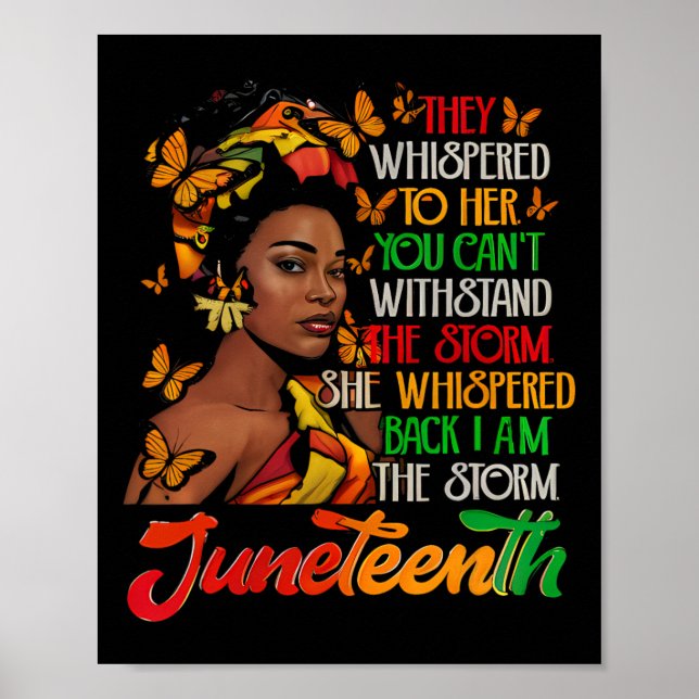 Affiche Junetten Je Suis La Tempête Black Women Historien (Devant)