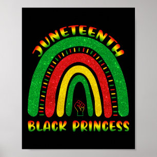 Affiche Junetten Princesse Noire Africaine Cute Wo