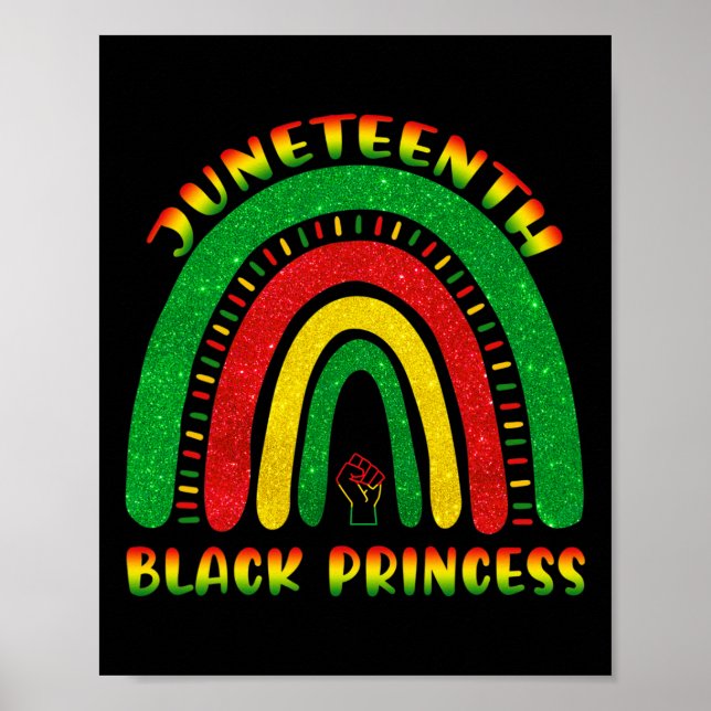 Affiche Junetten Princesse Noire Africaine Cute Wo (Devant)