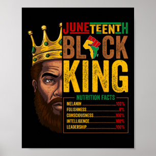 Affiche Junetten Roi Noir Faits nutritionnels Fierté Afri