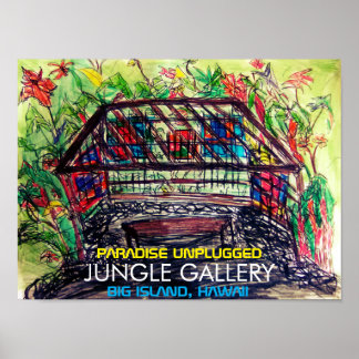AFFICHE JUNGLE GALLERY GRANDE ÎLE, HAWAII