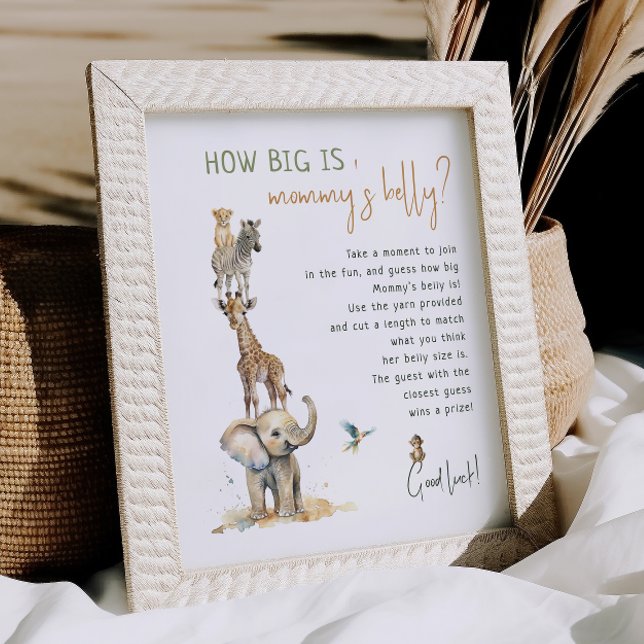 Affiche Jungle Safari Animaux Quelle est la taille du vent (Créateur téléchargé)