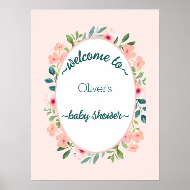 Affiche Jungle Safari Baby Shower Sauvage (Devant)