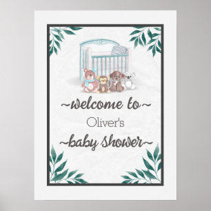 Affiche Jungle Safari Wild Baby Shower