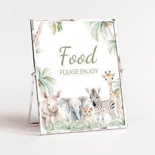 Affiche Jungle Safari Wild One Animaux Baby shower Nourrit