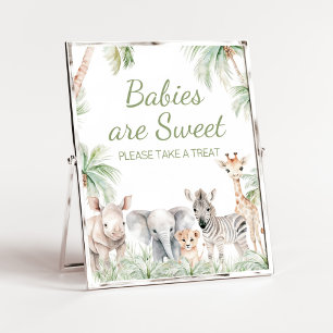 Affiche Jungle Safari Wild One Animaux Les bébés sont doux