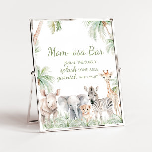 Affiche Jungle Safari Wild One Animaux Maman Osa Bar