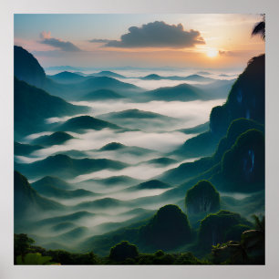 Affiche Jungles tropicaux profonds d'Asie du Sud-Est