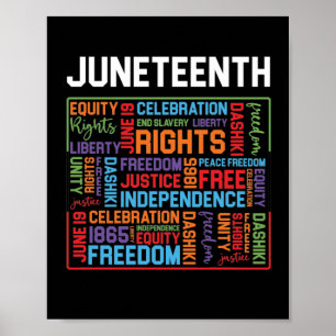 Affiche Junten Mots Histoire noire Amérique Afrique