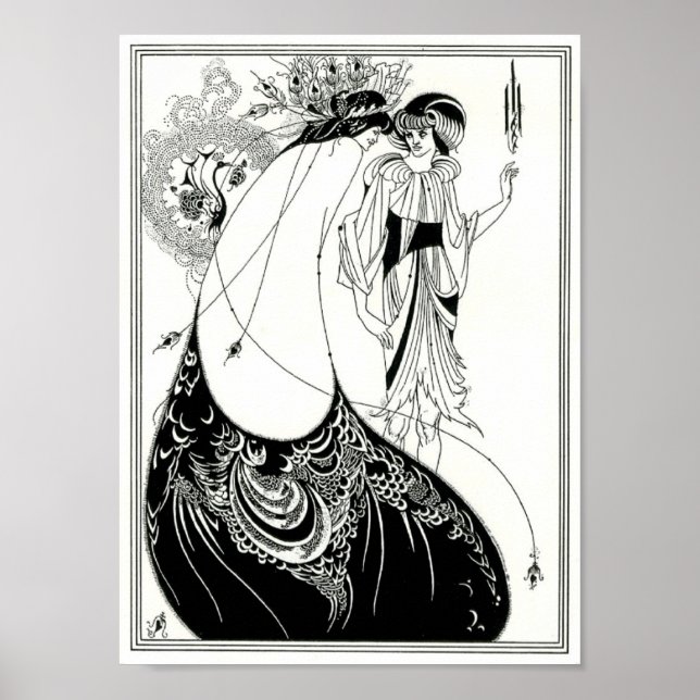 Affiche Jupe Aubrey Beardsley Peacock (Devant)