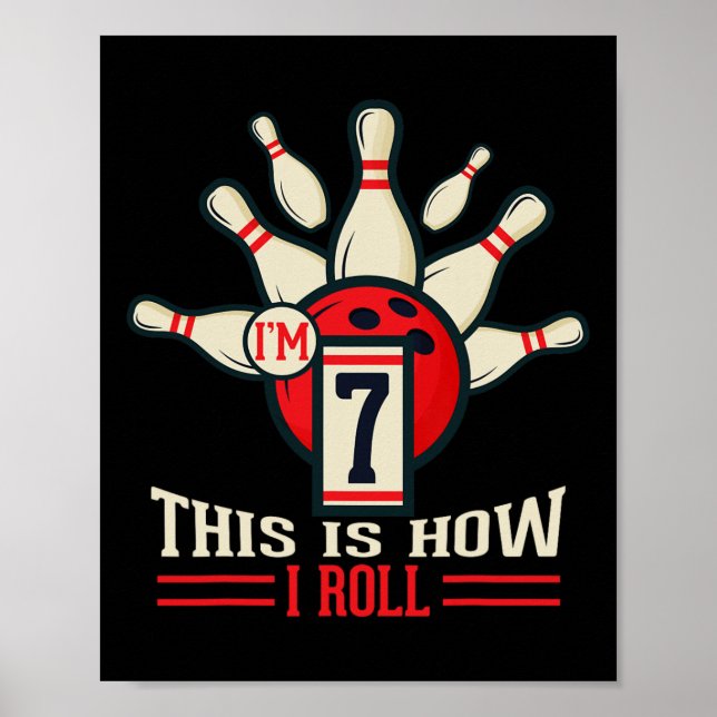 Affiche Jupe d'anniversaire 7 ans C'est comme ça que je ro (Devant)