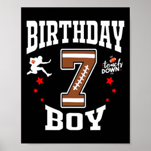 Affiche Jupe de football de 7e anniversaire - Enfant de 7