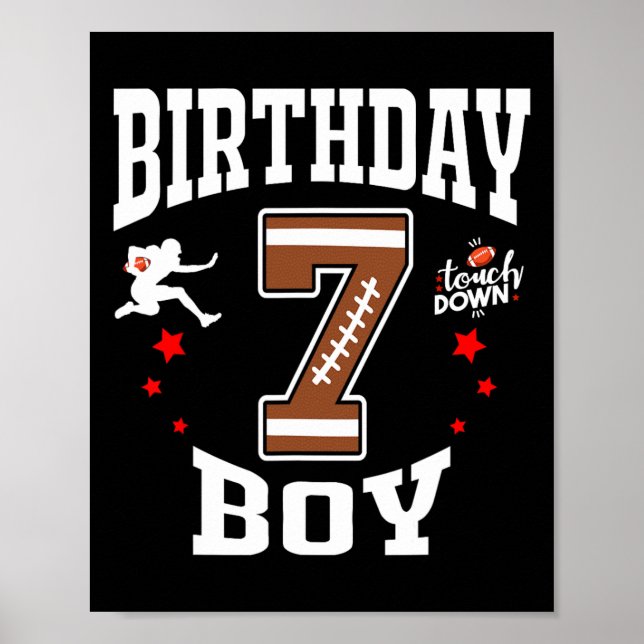 Affiche Jupe de football de 7e anniversaire - Enfant de 7  (Devant)