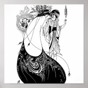 Affiche Jupe de paon Beardsley Nouveau