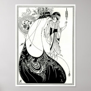 Affiche Jupe de paon d'Aubrey Beardsley