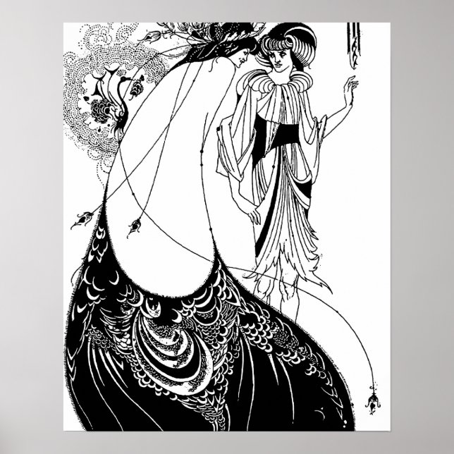 Affiche Jupe Peacock Beardsley Nouveau (Devant)