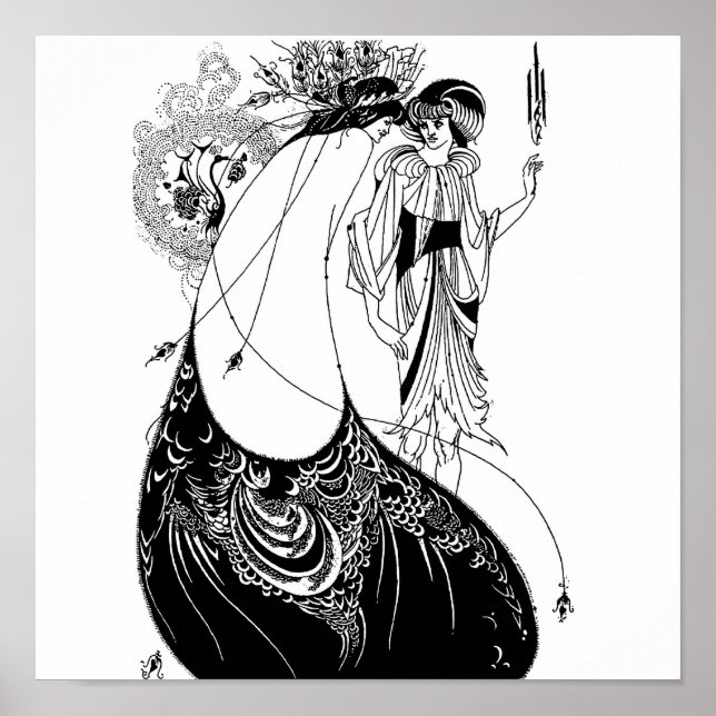 Affiche Jupe Peacock Beardsley Nouveau (Devant)