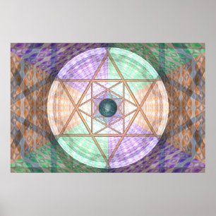 Affiche Jupiter Et Terre Par Martineau