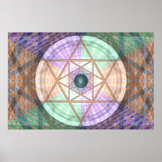 Affiche Jupiter Et Terre Par Martineau
