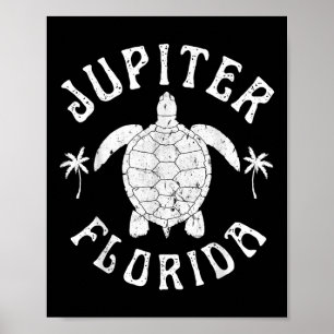 Affiche Jupiter Floride Plage Tortue de mer Vacances été