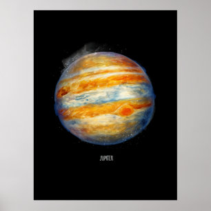 Affiche Jupiter Planet Artwork - Illustration de l'espace 
