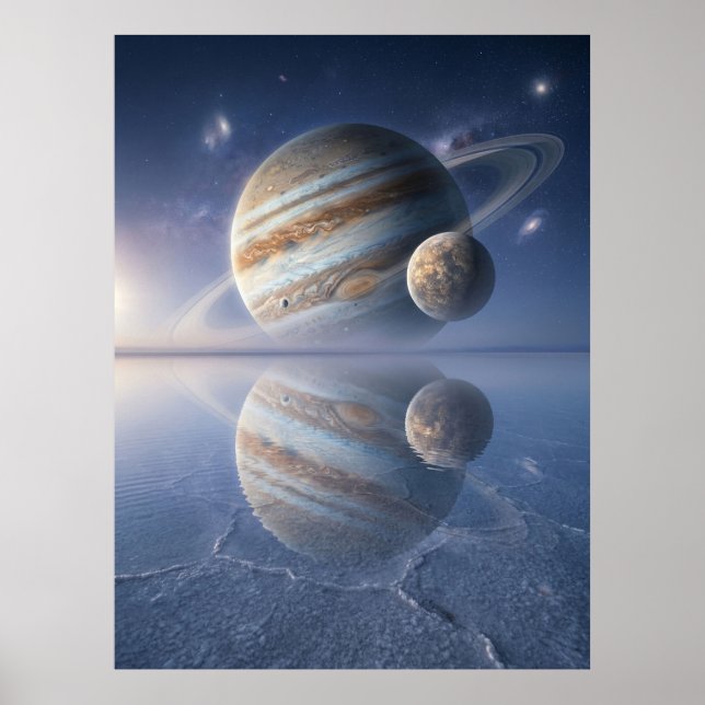 Affiche Jupiter Reflection Space Art (Devant)