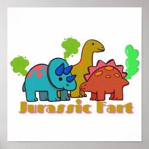 Affiche Jurassic Fart Dinosaur